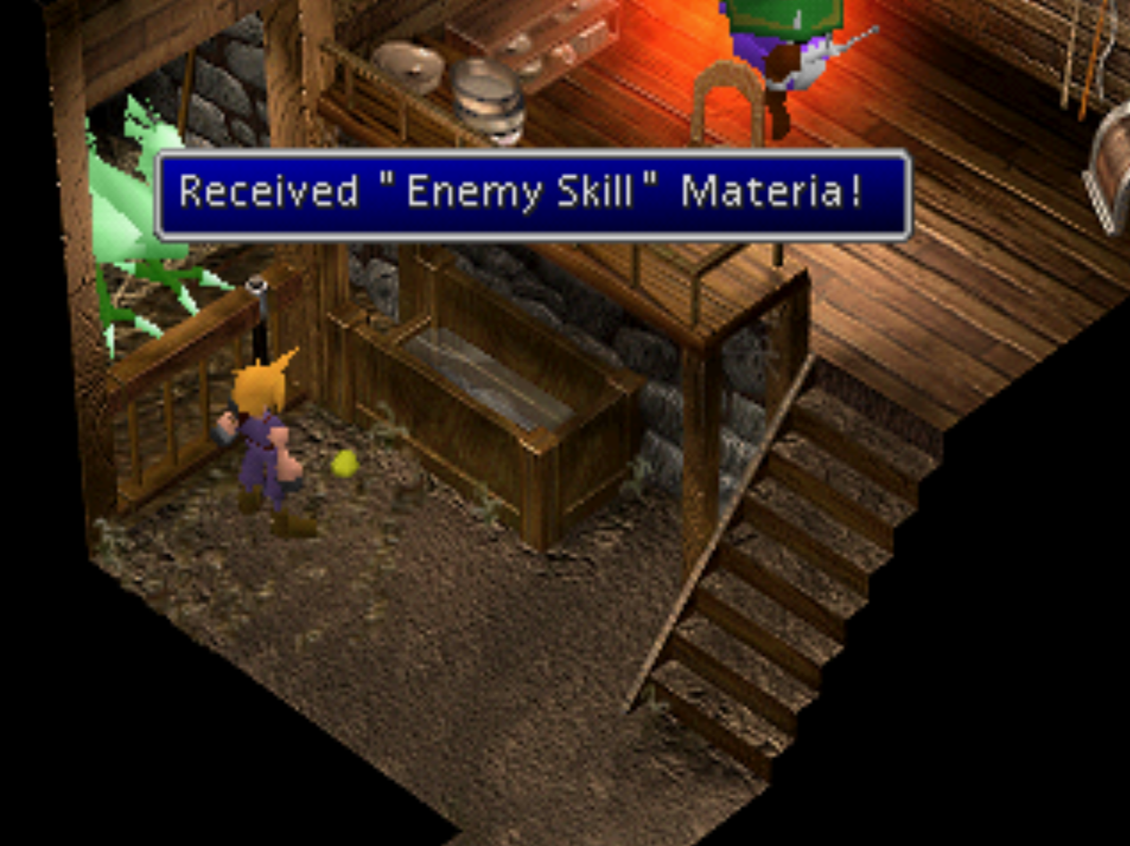 Enemy Skill Materia Received